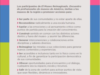 Manifiesto 2015 El Museo Reimaginado